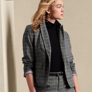 Glen plaid blazer